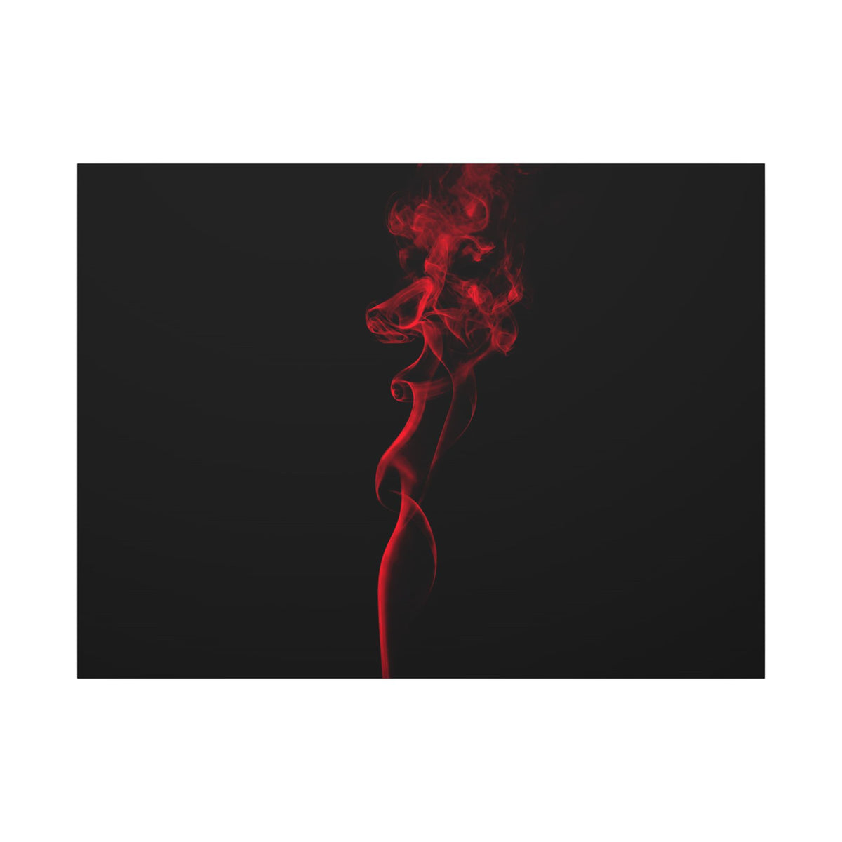 Red Smoke - Wall Art With Red Color | Canvas (Landscape)