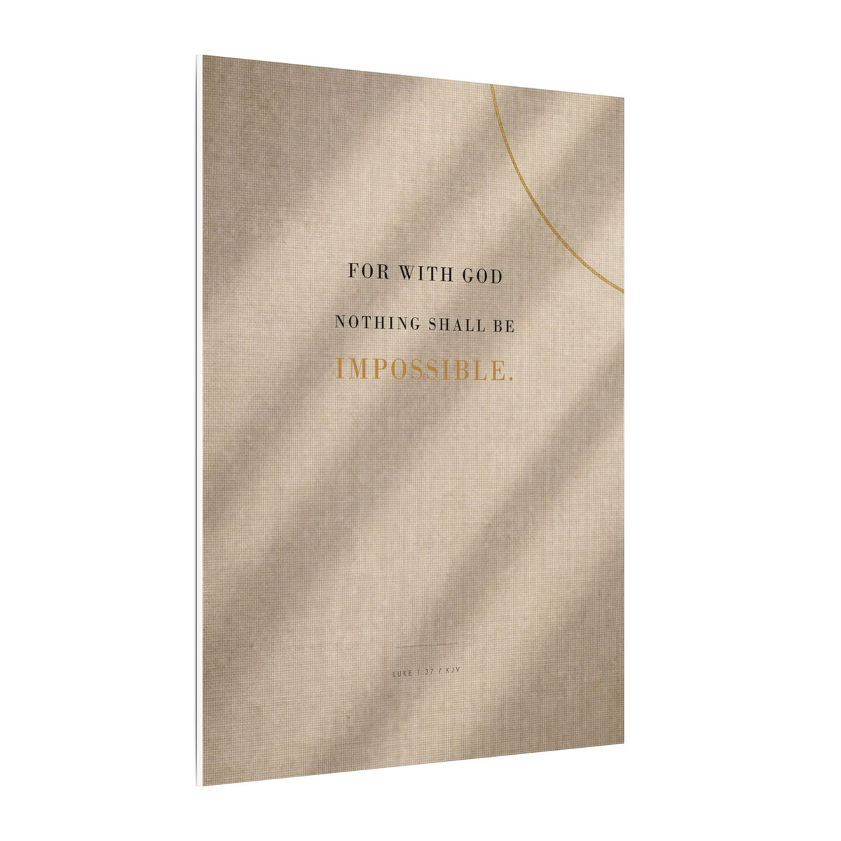 Nothing Shall Be Impossible - Luke 1:37 Bible Verse Wall Art | Canvas