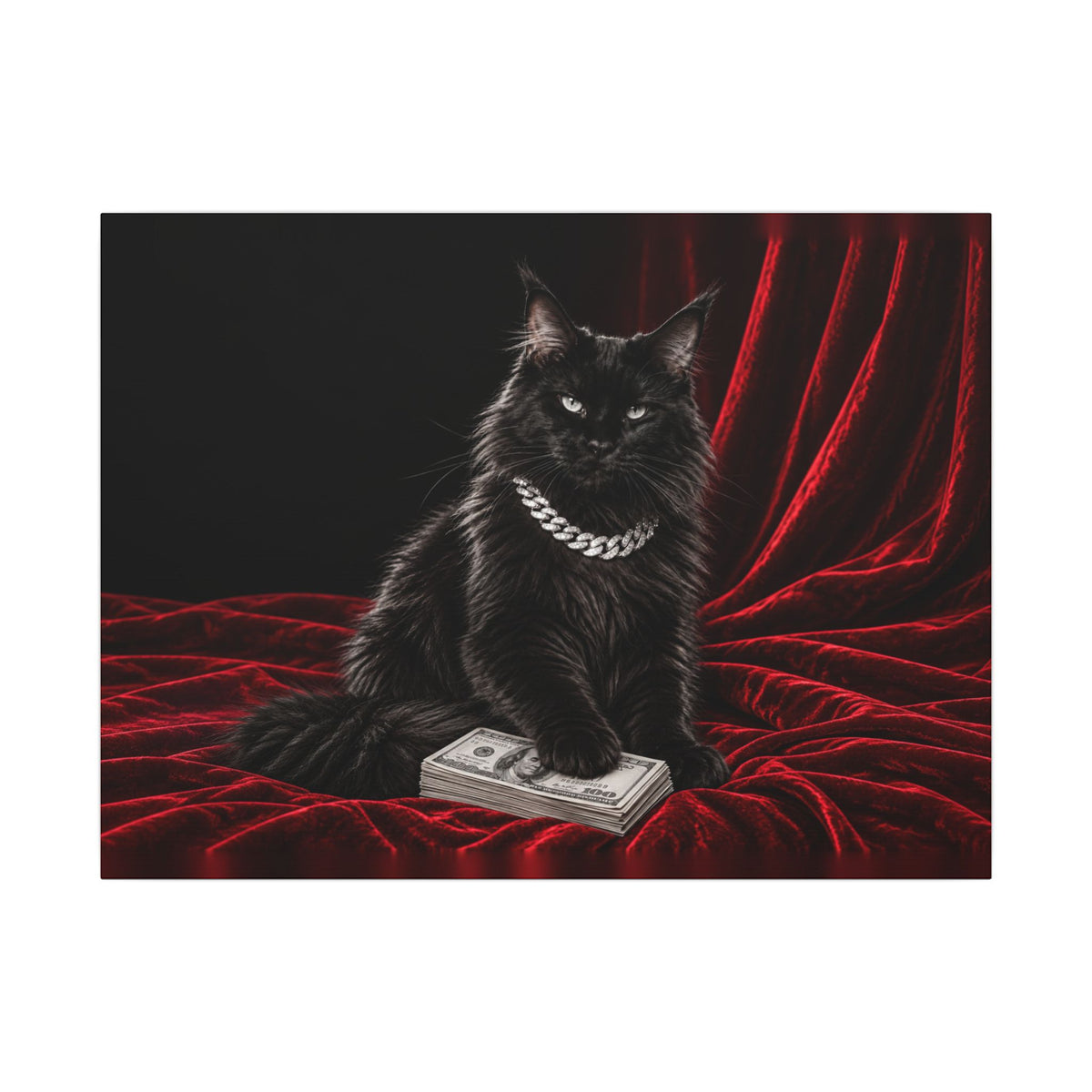 Cat Cash - Meme Wall Art | Canvas (Landscape)