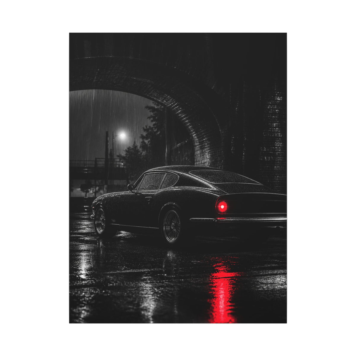 Red Tail Night - Classic Car Wall Art | Canvas
