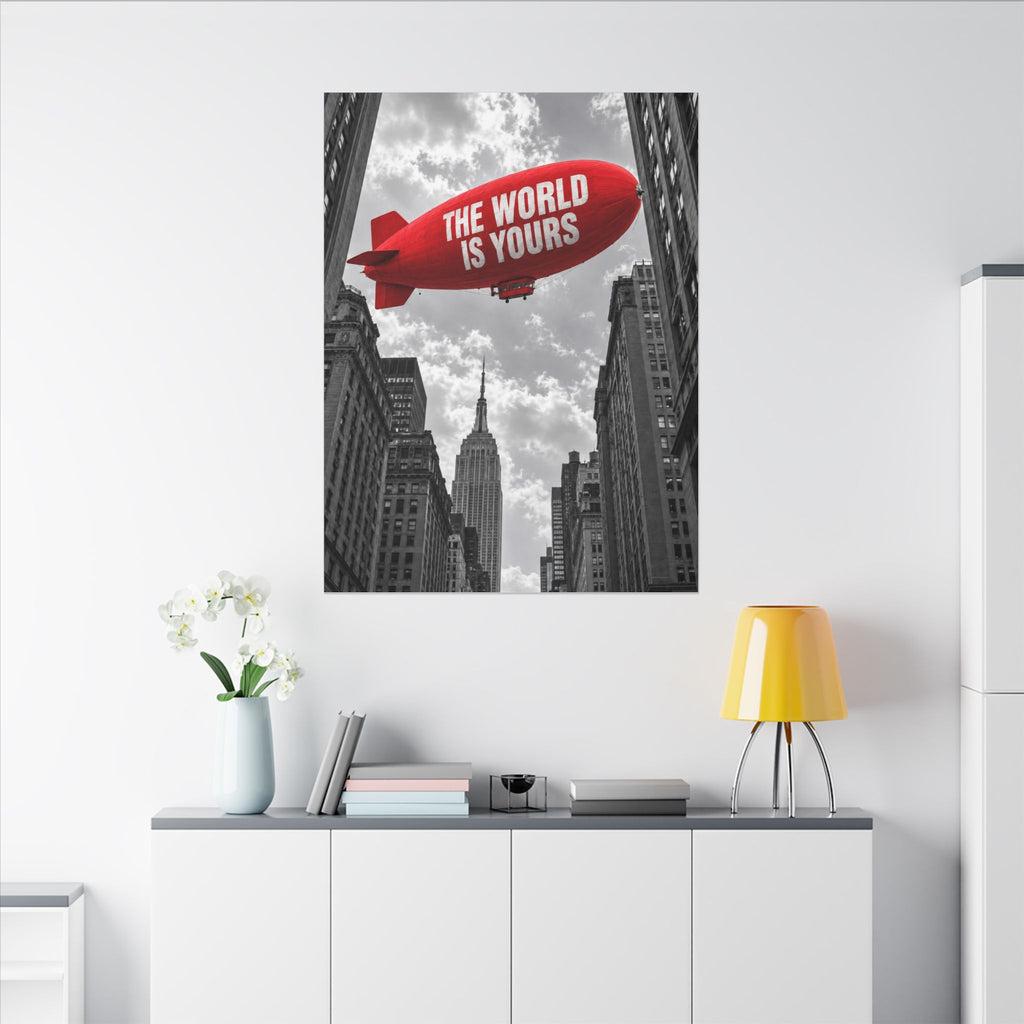 The World Is Yours Blimp - Office Wall Art | Canvas