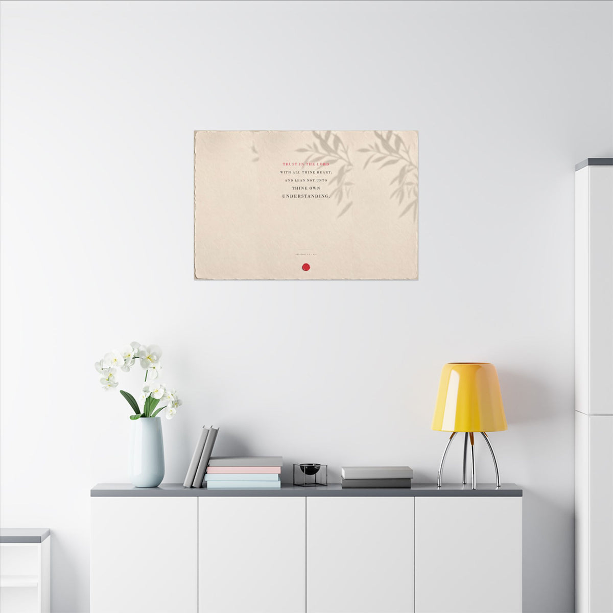 Trust in the Lord - Proverbs 3:5 Bible Verse Wall Art | Canvas (Landscape)