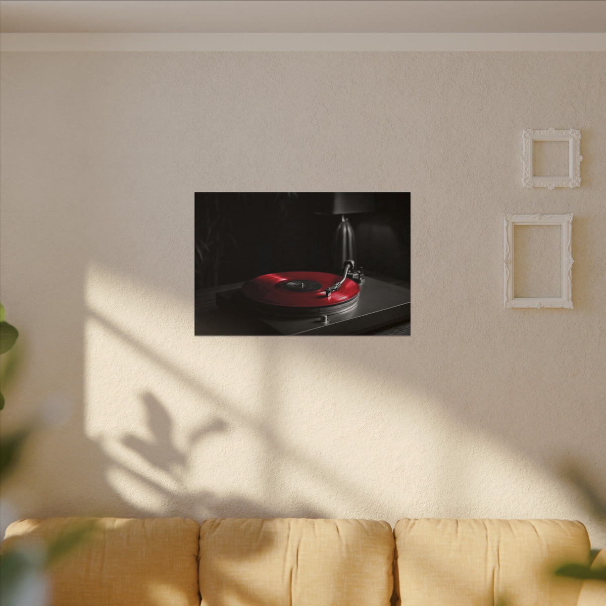Red Vinyl - Mens Office Wall Art | Canvas (Landscape)