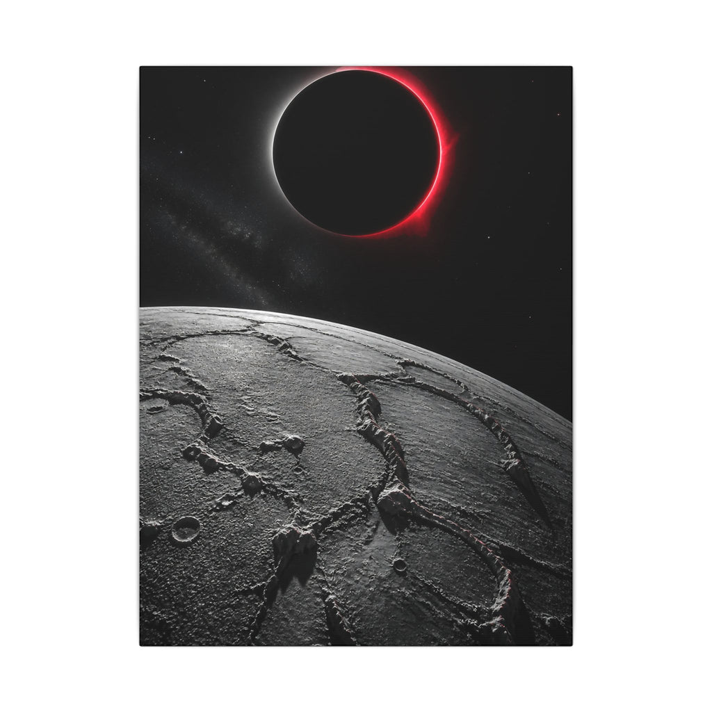 Red Eclipse - Moon Wall Art | Canvas
