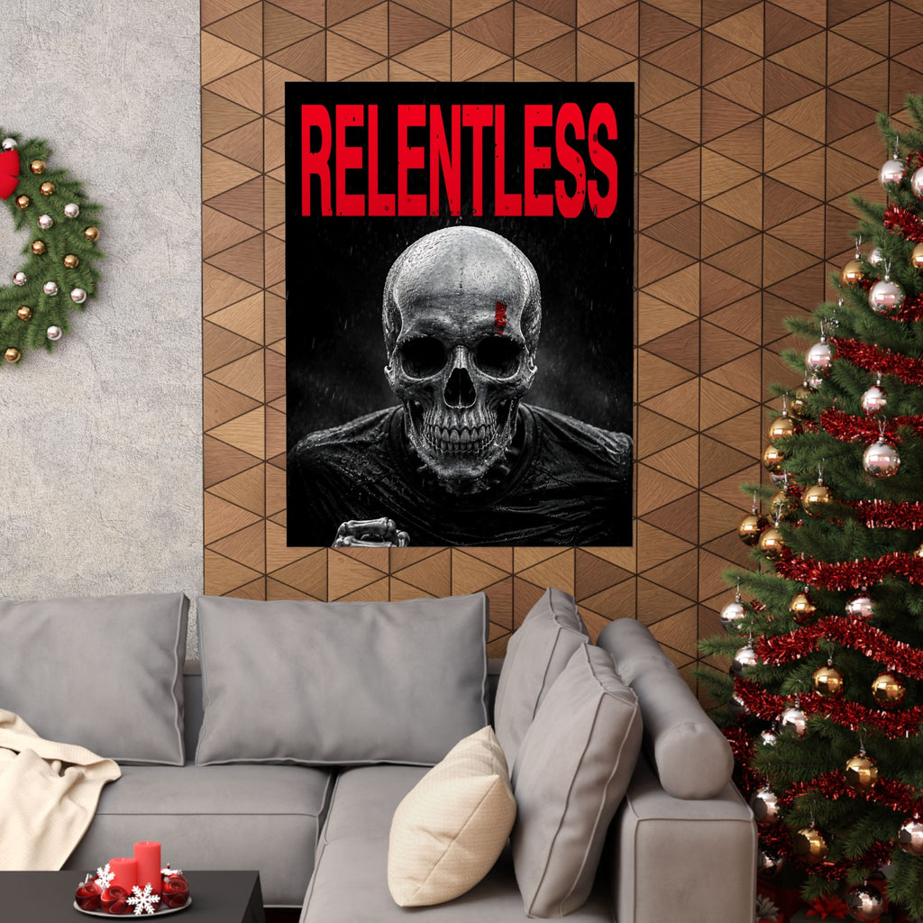Relentless - Skull Wall Art | Matte Poster
