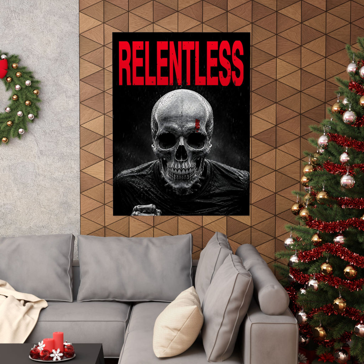 Relentless - Skull Wall Art | Matte Poster