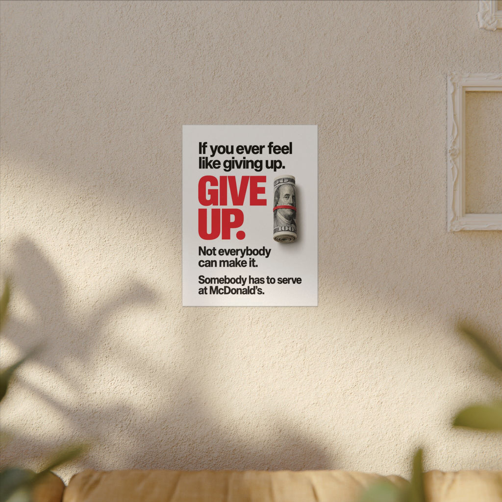 Give Up - Meme Wall Art | Canvas