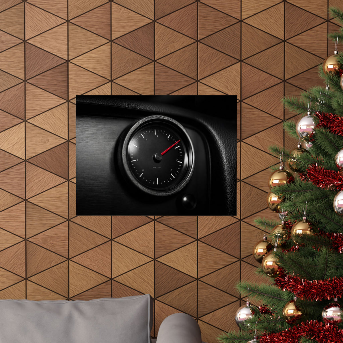 Redline Gauge - Tachometer Wall Art | Matte Poster (Landscape)
