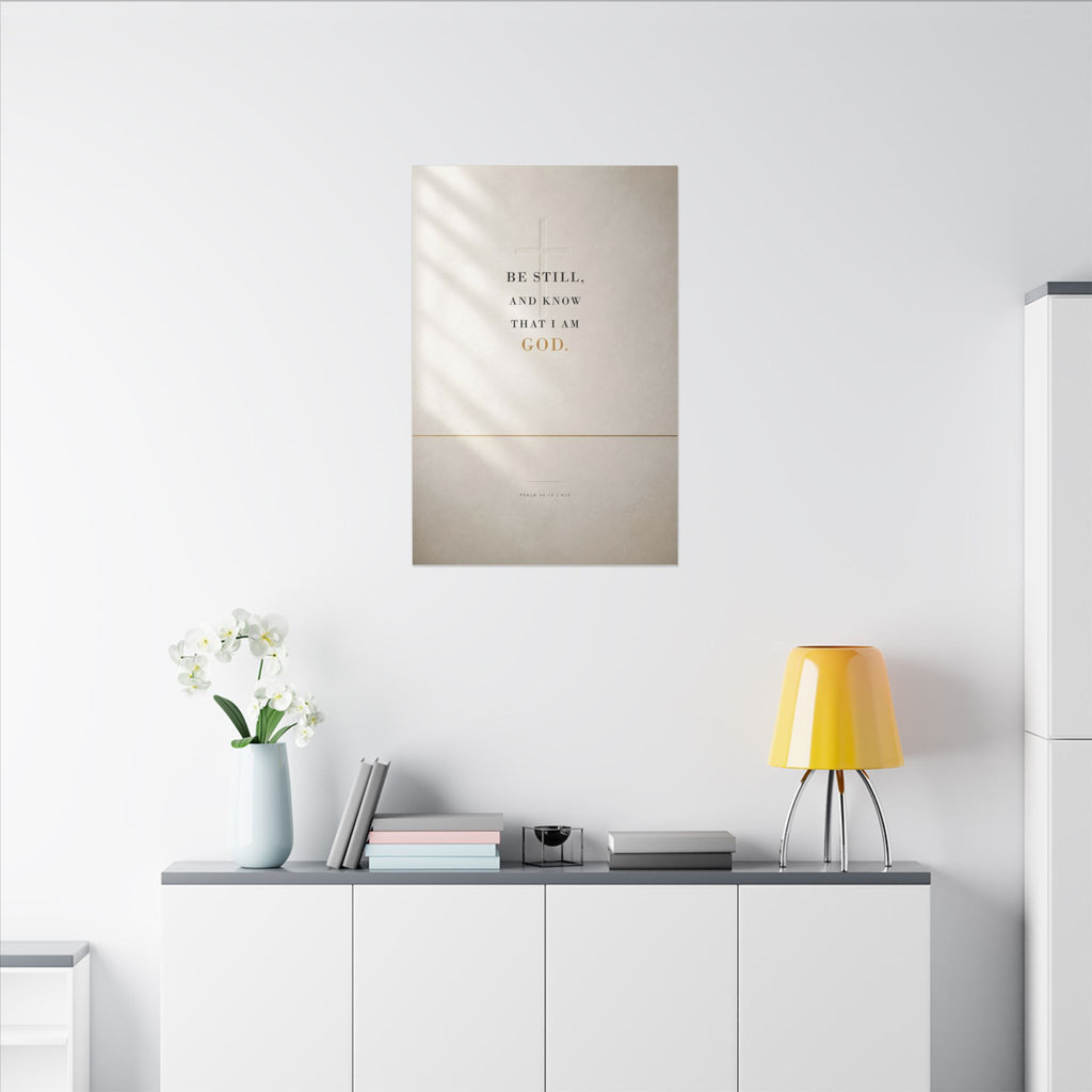 Be Still - Psalm 46:10 Bible Verse Wall Art | Canvas