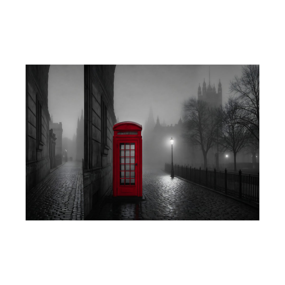 The Red Booth - Unique Office Art | Matte Poster (Landscape)