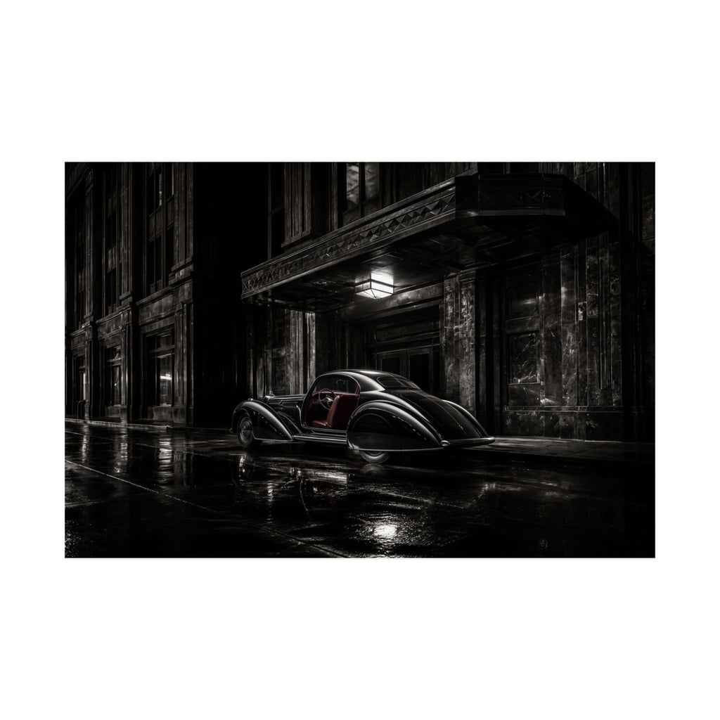 Art Deco Coupe - Art Deco Car Wall Art | Matte Poster (Landscape)