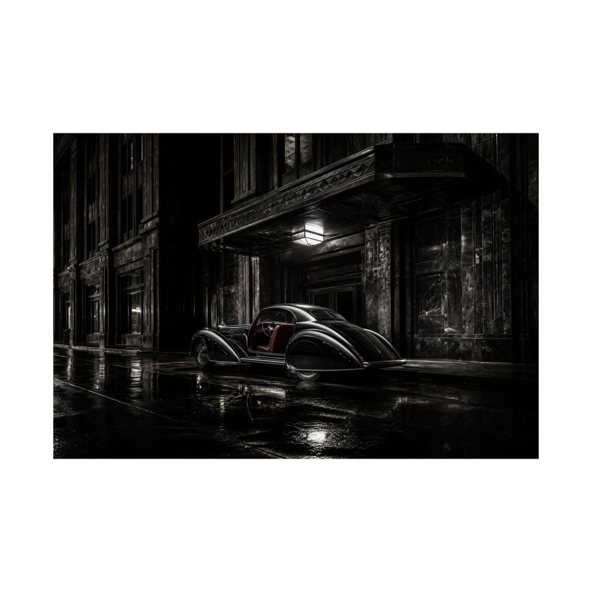 Art Deco Coupe - Art Deco Car Wall Art | Matte Poster (Landscape)