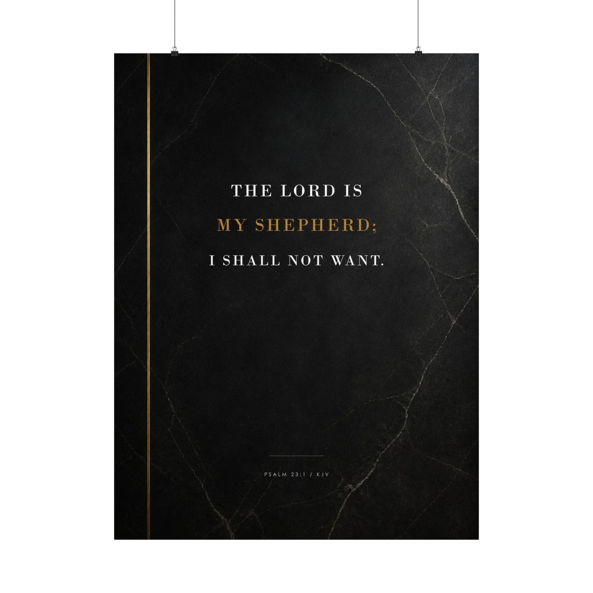 The Lord Is My Shepherd - Psalm 23 Scripture Wall Art | Matte Poster