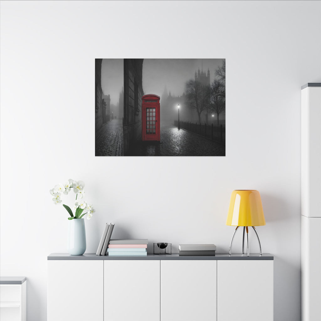 The Red Booth - Unique Office Art | Canvas (Landscape)