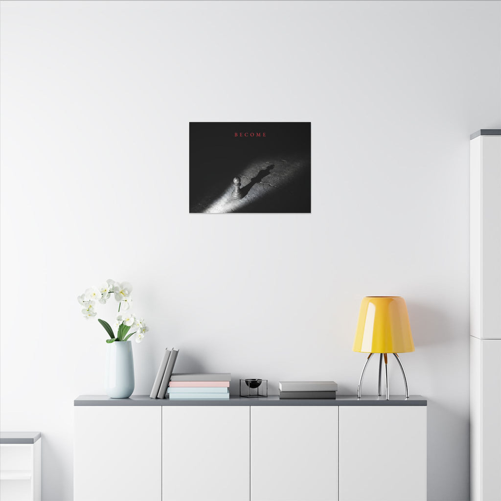 Become - Chess King Shadow Wall Art | Canvas (Landscape)