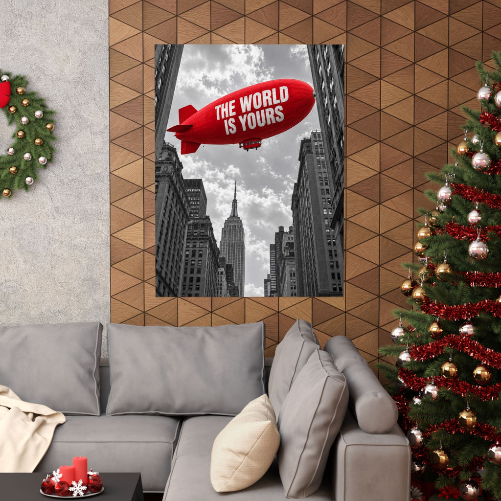 The World Is Yours Blimp - Office Wall Art | Matte Poster