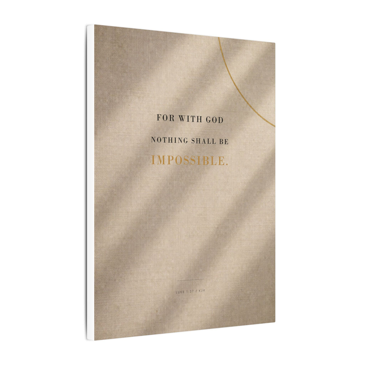 Nothing Shall Be Impossible - Luke 1:37 Bible Verse Wall Art | Canvas