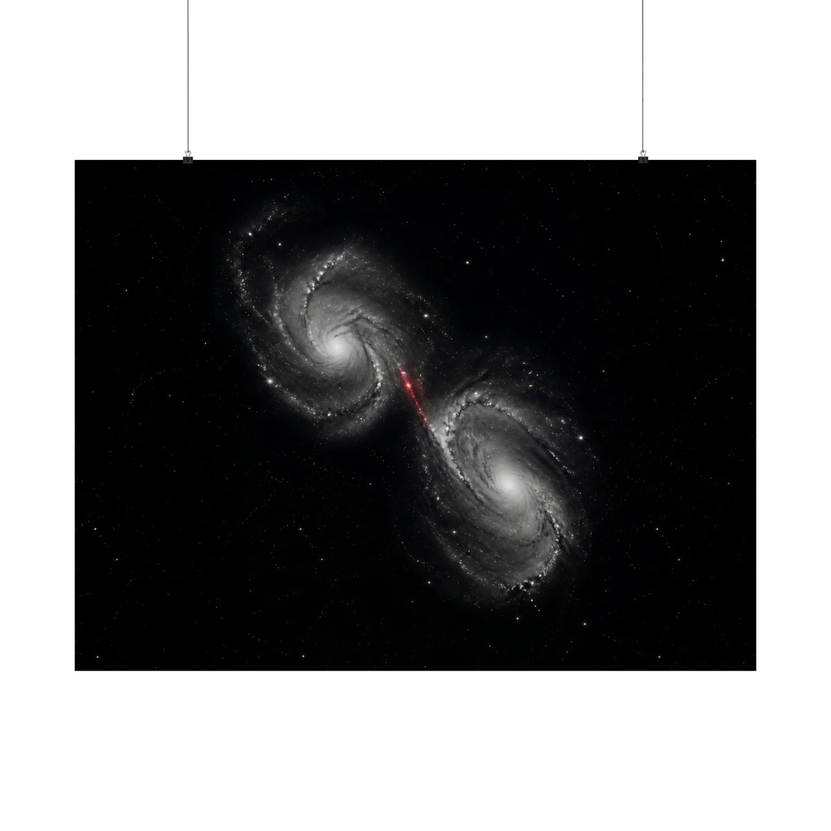 Collision Course - Space Wall Art | Matte Poster (Landscape)