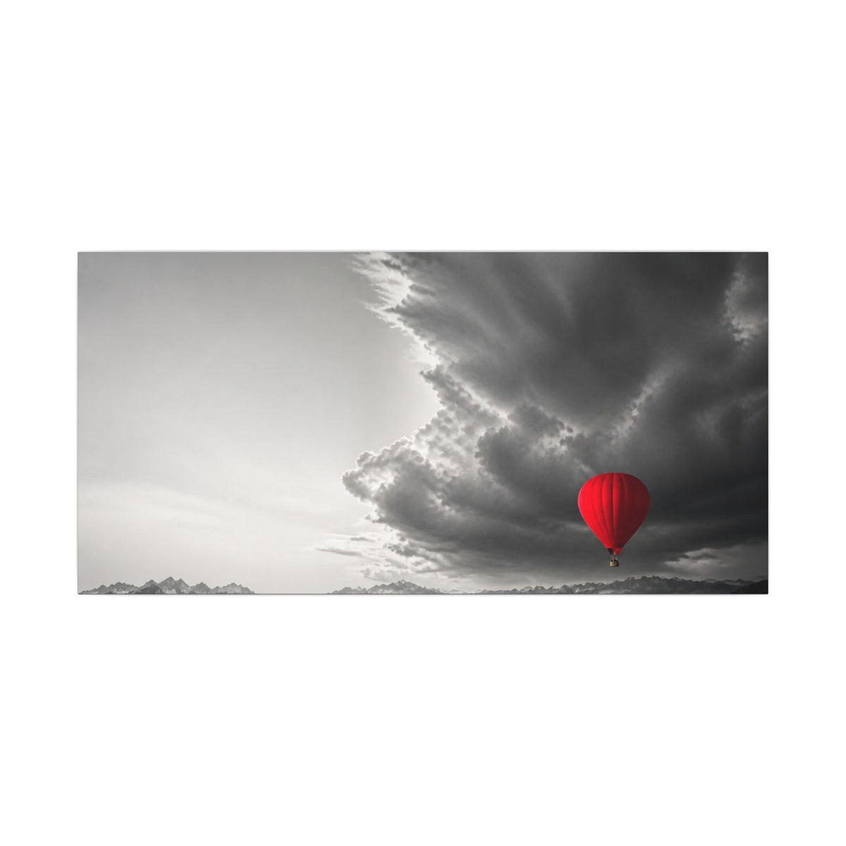Red Balloon - Over the Bed Wall Art | Canvas (Panoramic)