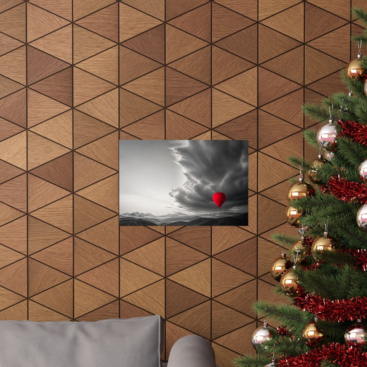 Red Balloon - Over the Bed Wall Art | Matte Poster (Landscape)
