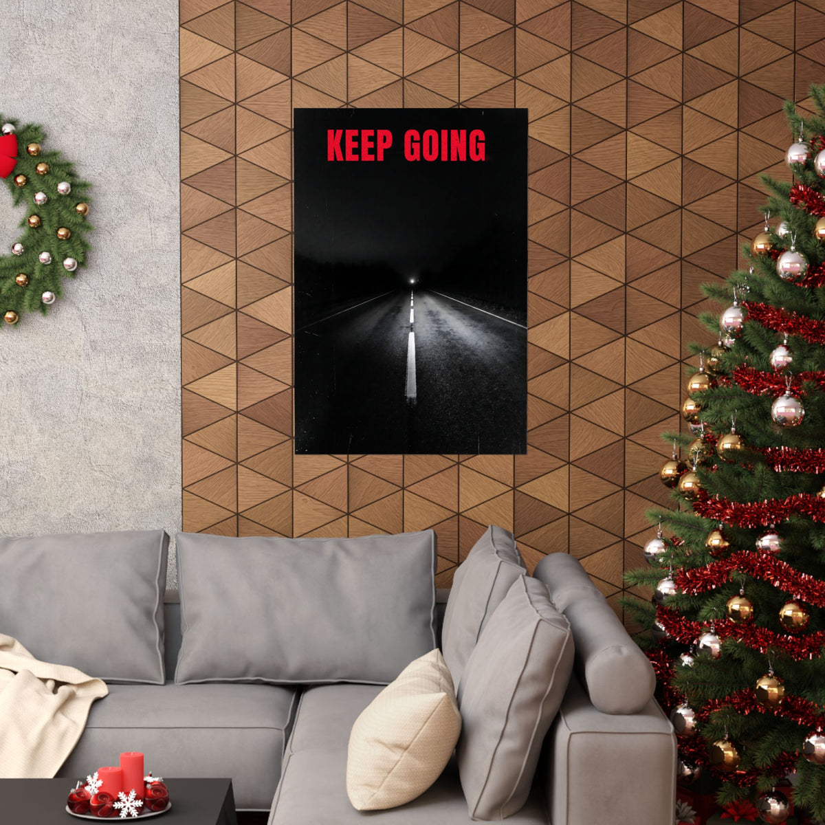 The Extra Mile - Night Road Wall Art | Matte Poster