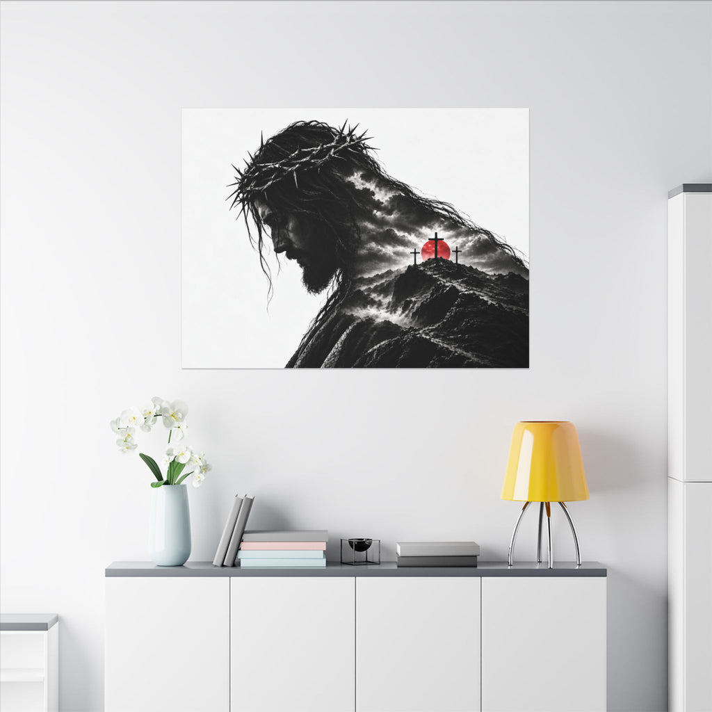 Three Crosses - Christian Wall Art | Canvas (Landscape)