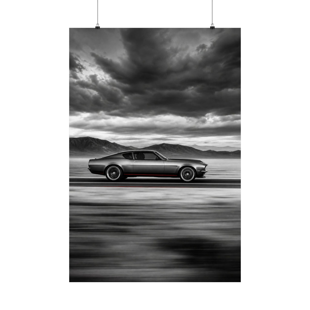 Open Road Velocity - Muscle Car Wall Art | Matte Poster