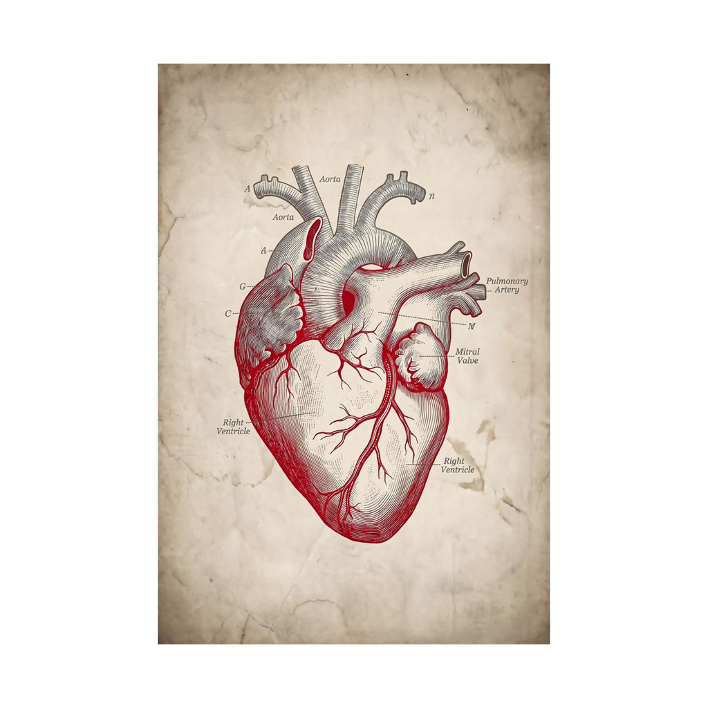 The Anatomical Heart - Wall Art For Doctor Office | Matte Poster