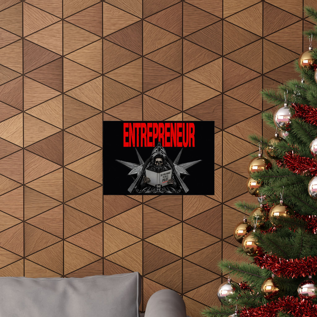 Entrepreneur - Skeleton Wall Art | Matte Poster (Landscape)