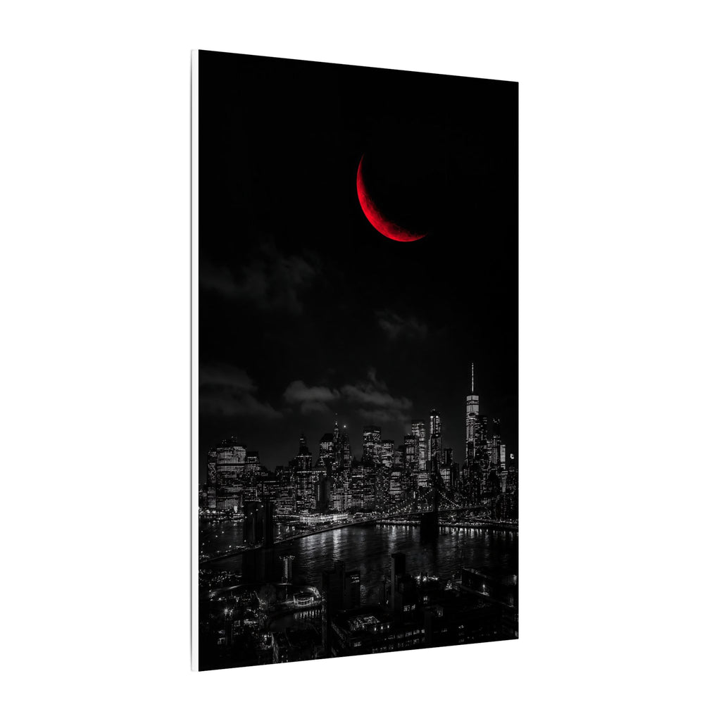 Red Crescent - Red Wall Decor | Canvas