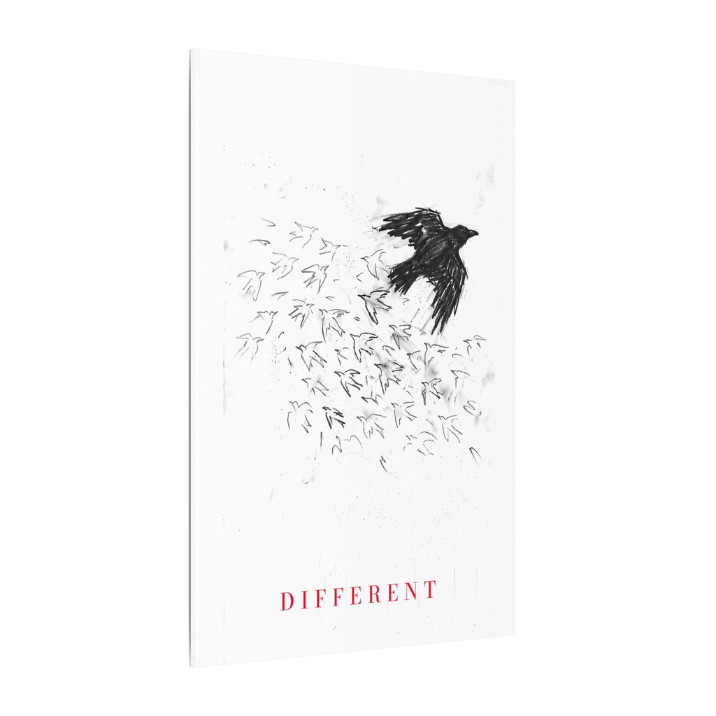 The Flock Went Left - Charcoal Wall Art | Canvas