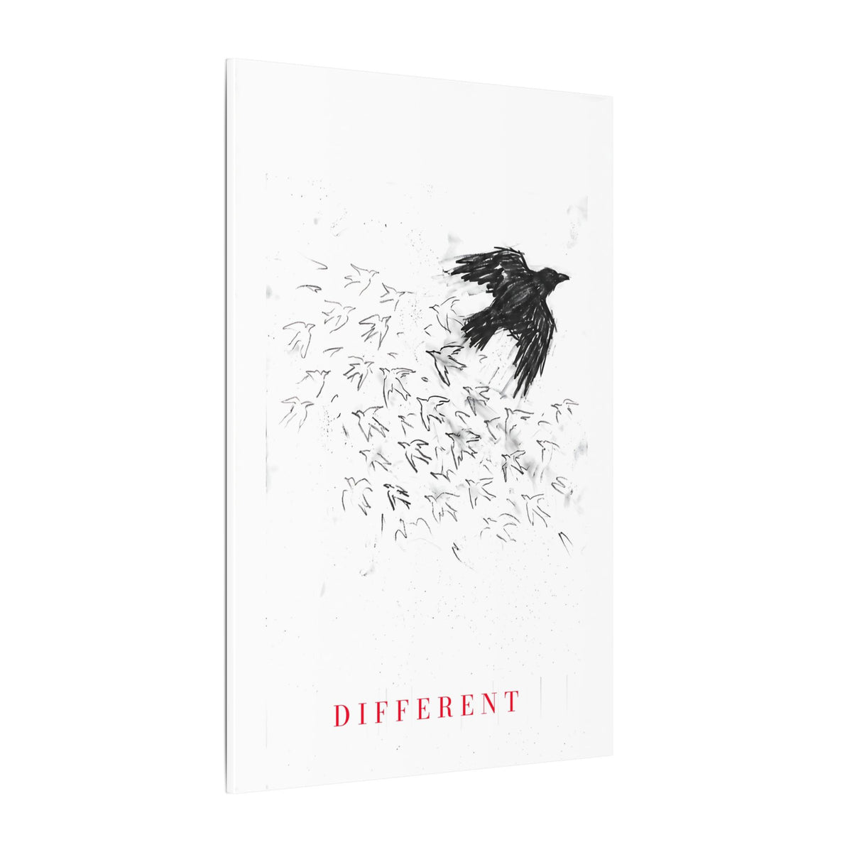 The Flock Went Left - Charcoal Wall Art | Canvas
