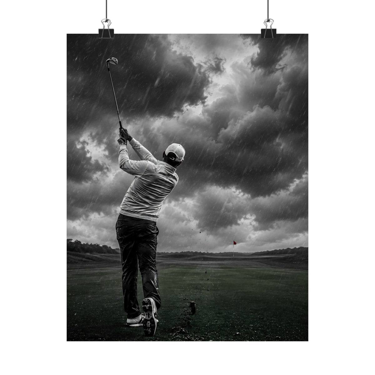 Storm Round - Golf Wall Art | Matte Poster
