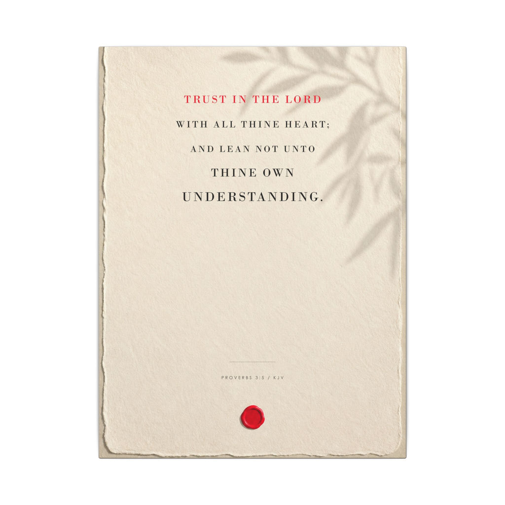 Trust in the Lord - Proverbs 3:5 Bible Verse Wall Art | Canvas
