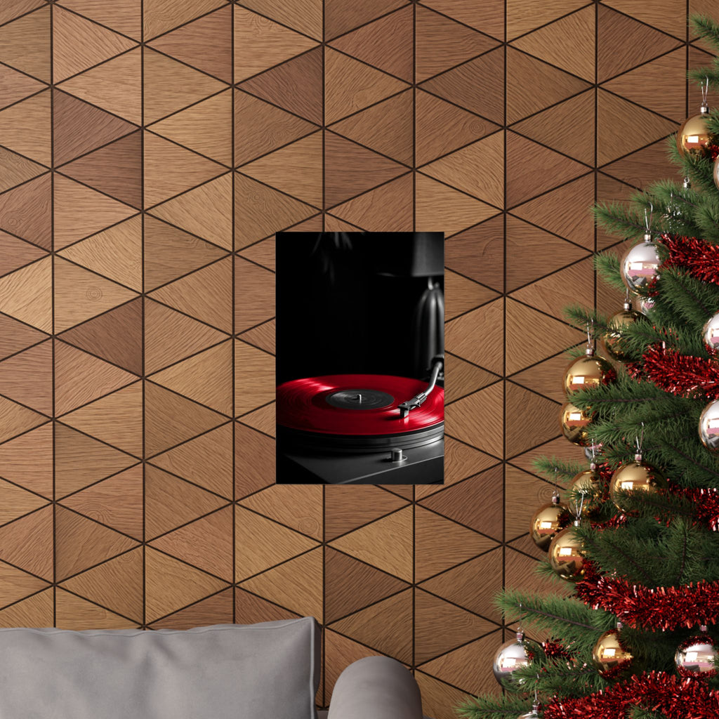 Red Vinyl - Mens Office Wall Art | Matte Poster