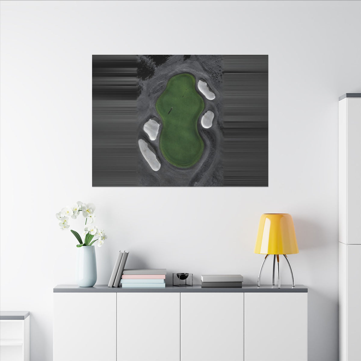 Aerial Solitude - Golf Course Wall Art | Canvas (Landscape)