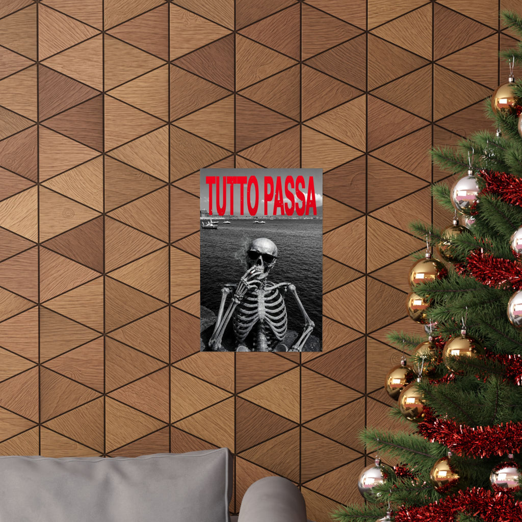 Tutto Passa - Skeleton Painting | Matte Poster