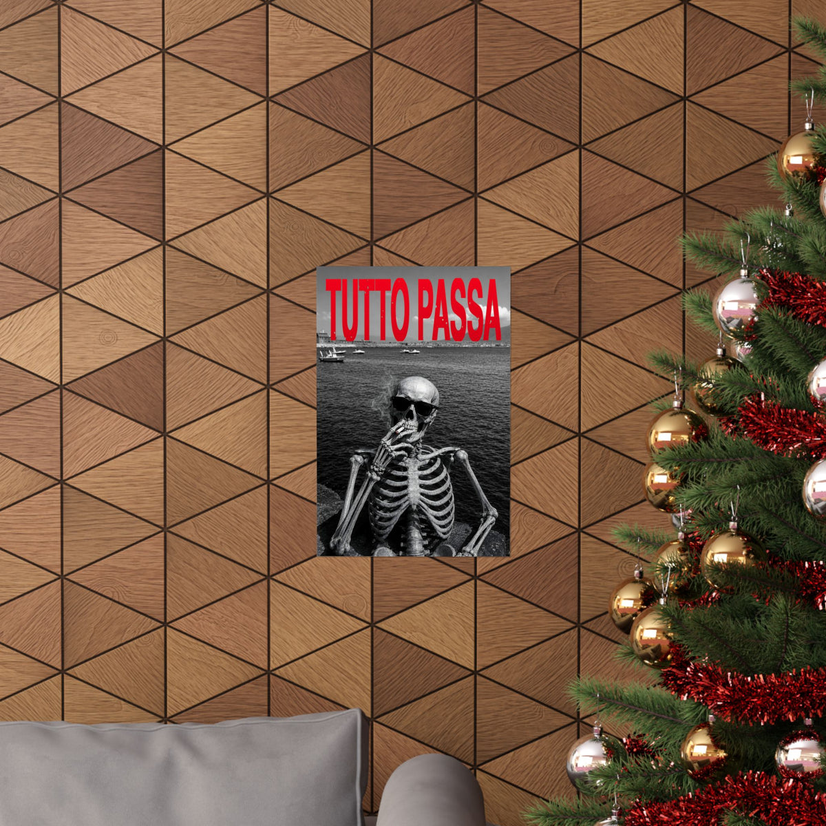 Tutto Passa - Skeleton Painting | Matte Poster