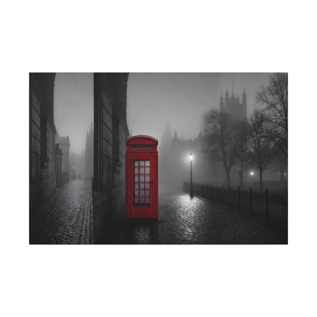The Red Booth - Unique Office Art | Canvas (Landscape)