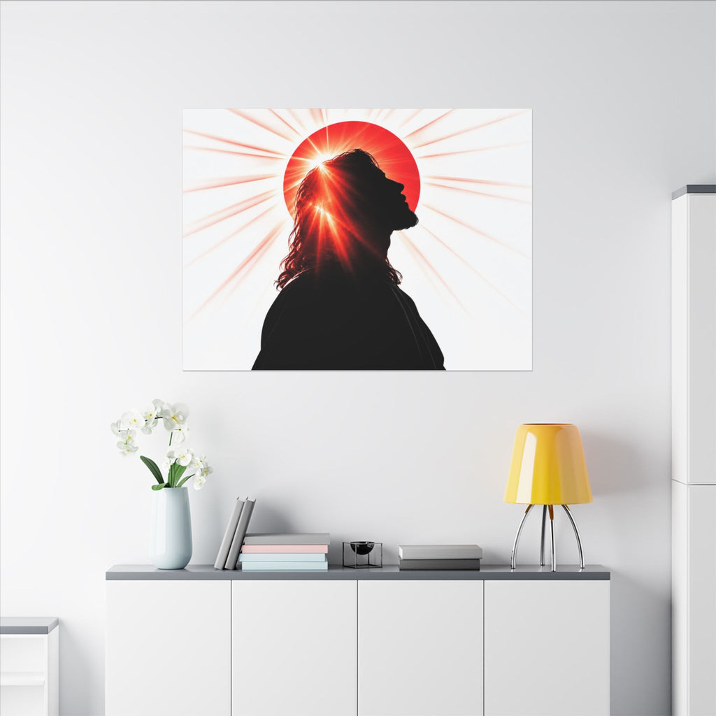 Jesus Silhouette - Christian Wall Art | Canvas (Landscape)