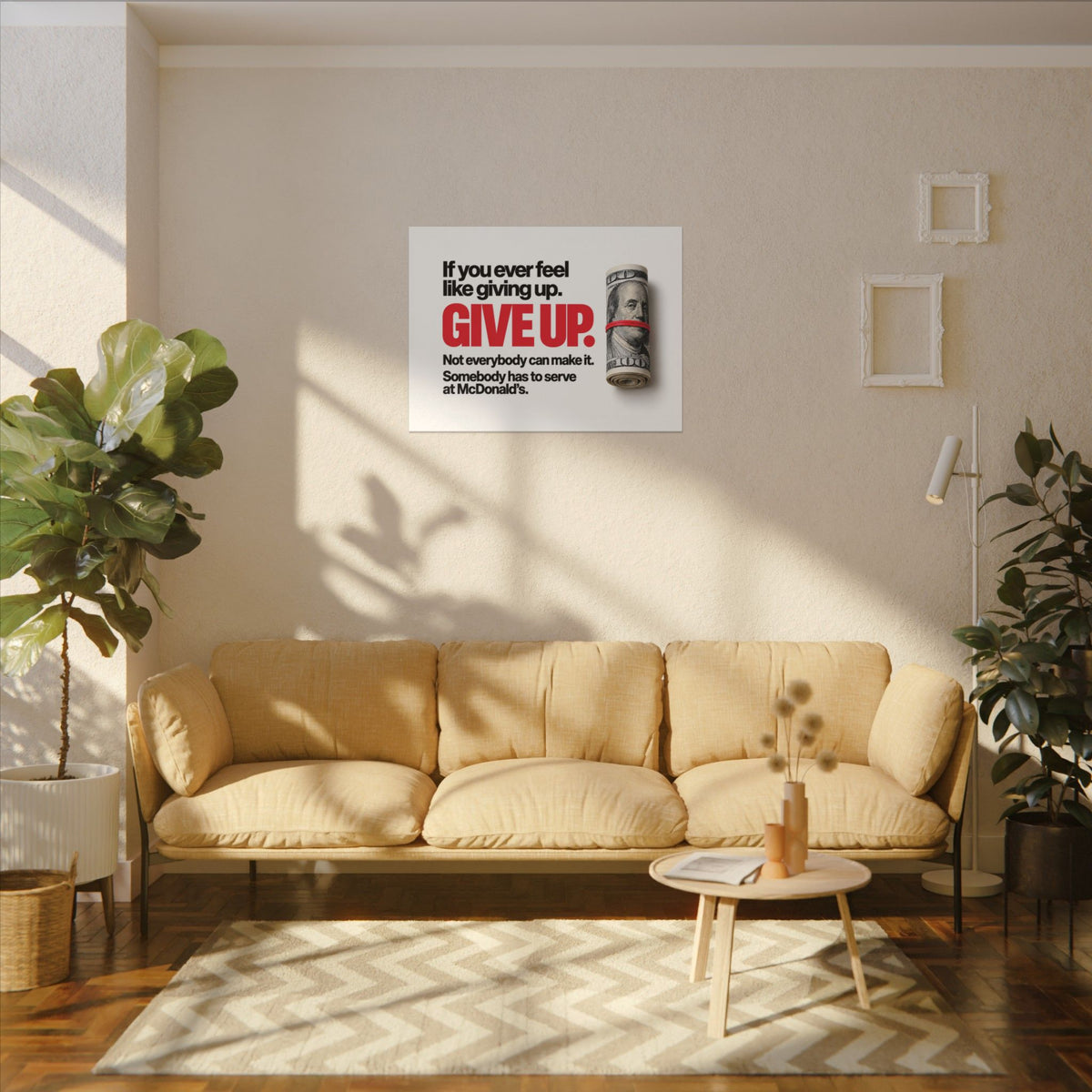 Give Up - Meme Wall Art | Canvas (Landscape)