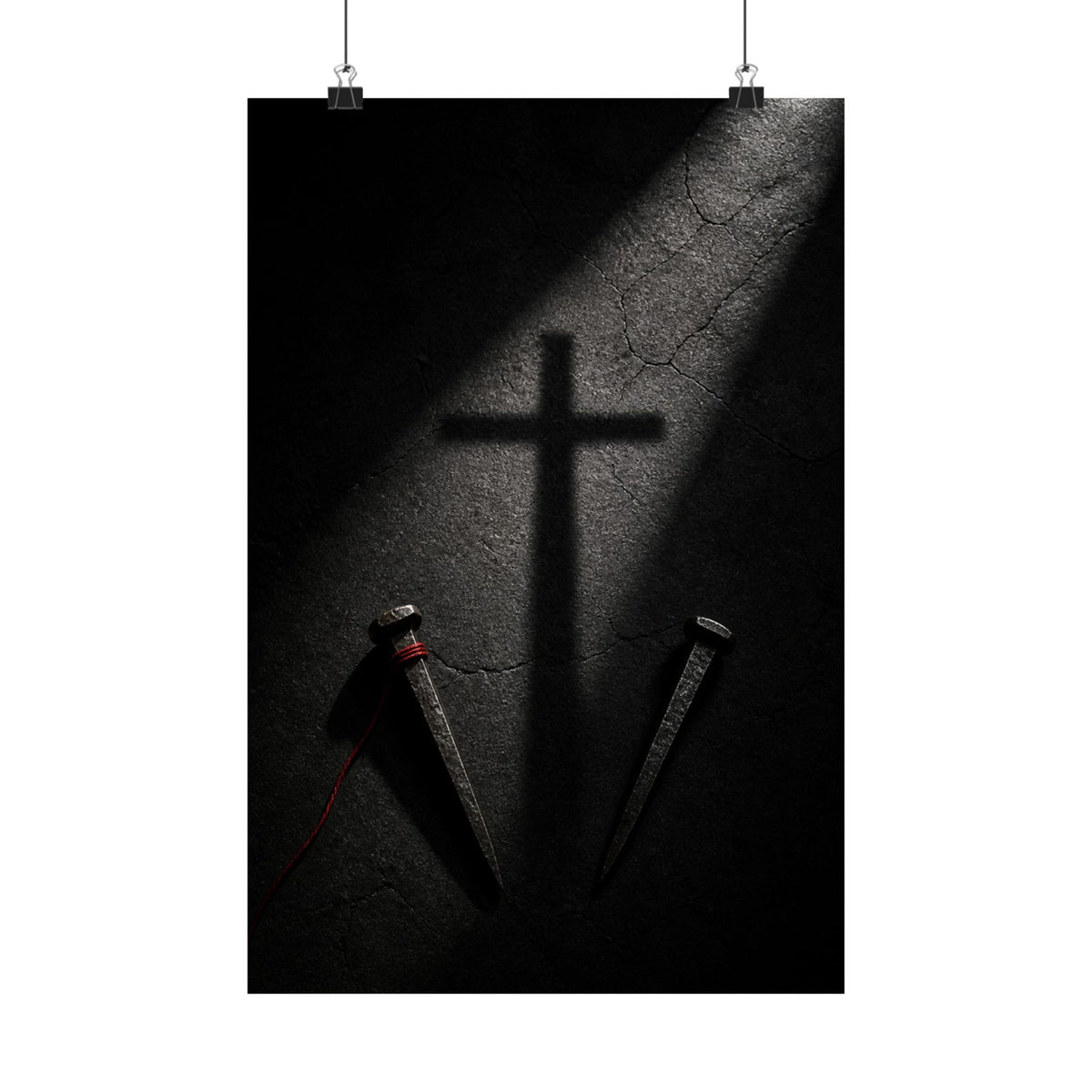Nails and Shadow - Christian Wall Art | Matte Poster