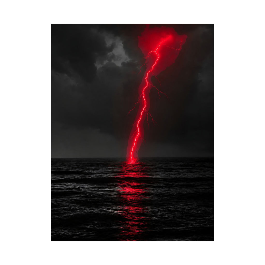 Red Strike - Red And Black Art | Matte Poster