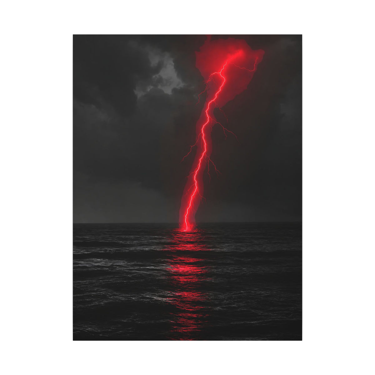 Red Strike - Red And Black Art | Canvas