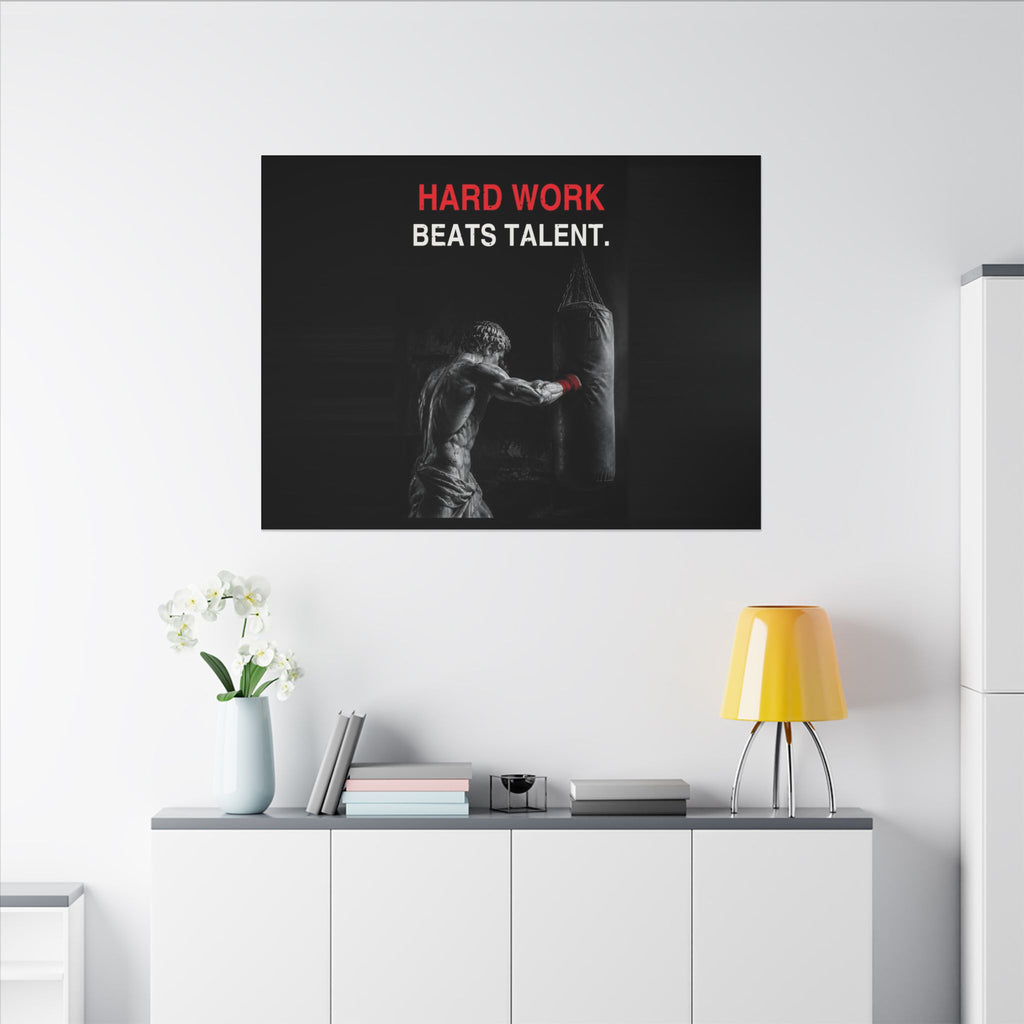 Hard Work Beats Talent - Boxing Wall Art | Canvas (Landscape)