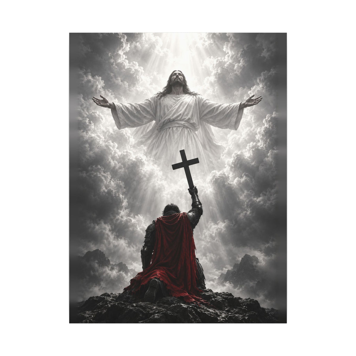 Jesus and the Warrior - Christian Wall Art | Canvas