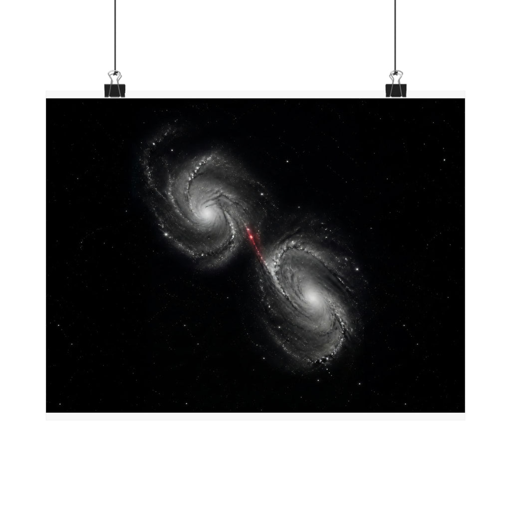 Collision Course - Space Wall Art | Matte Poster (Landscape)