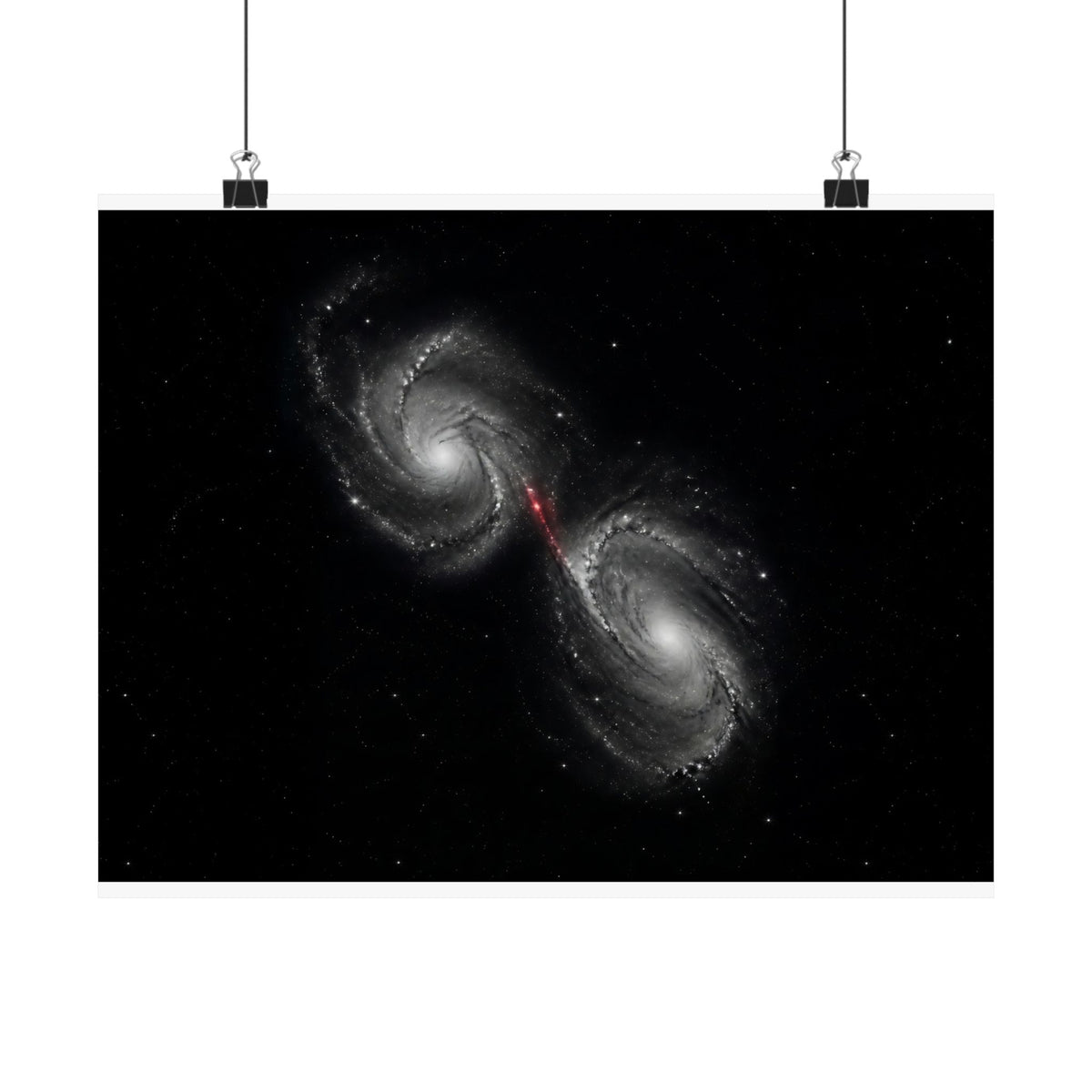 Collision Course - Space Wall Art | Matte Poster (Landscape)