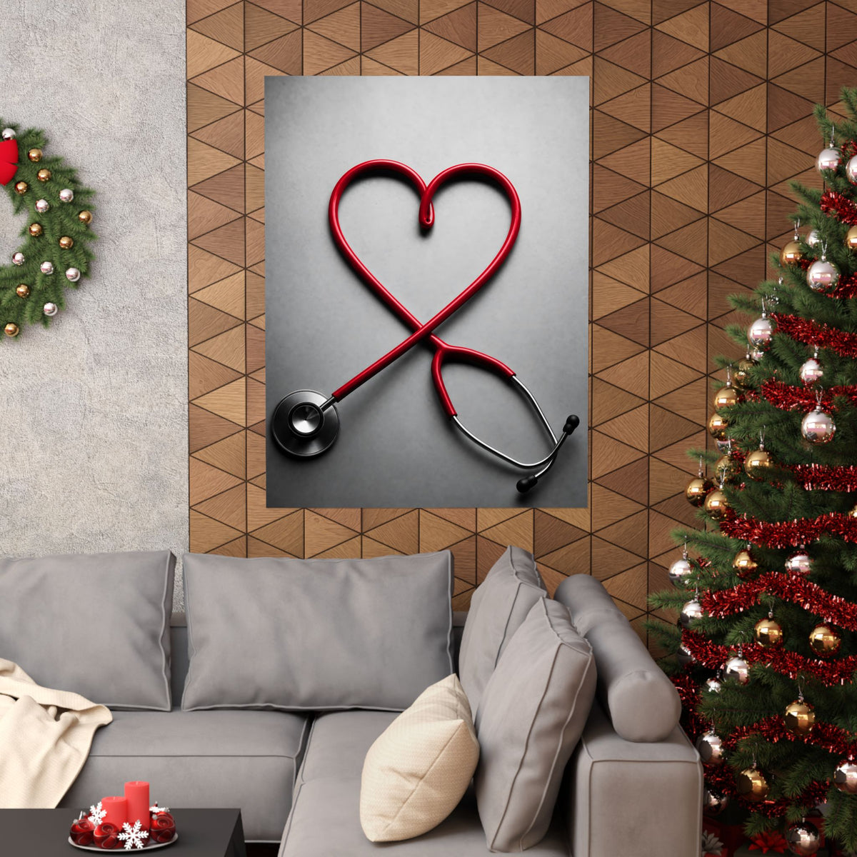 The Stethoscope Heart - Doctor's Office Wall Art | Matte Poster