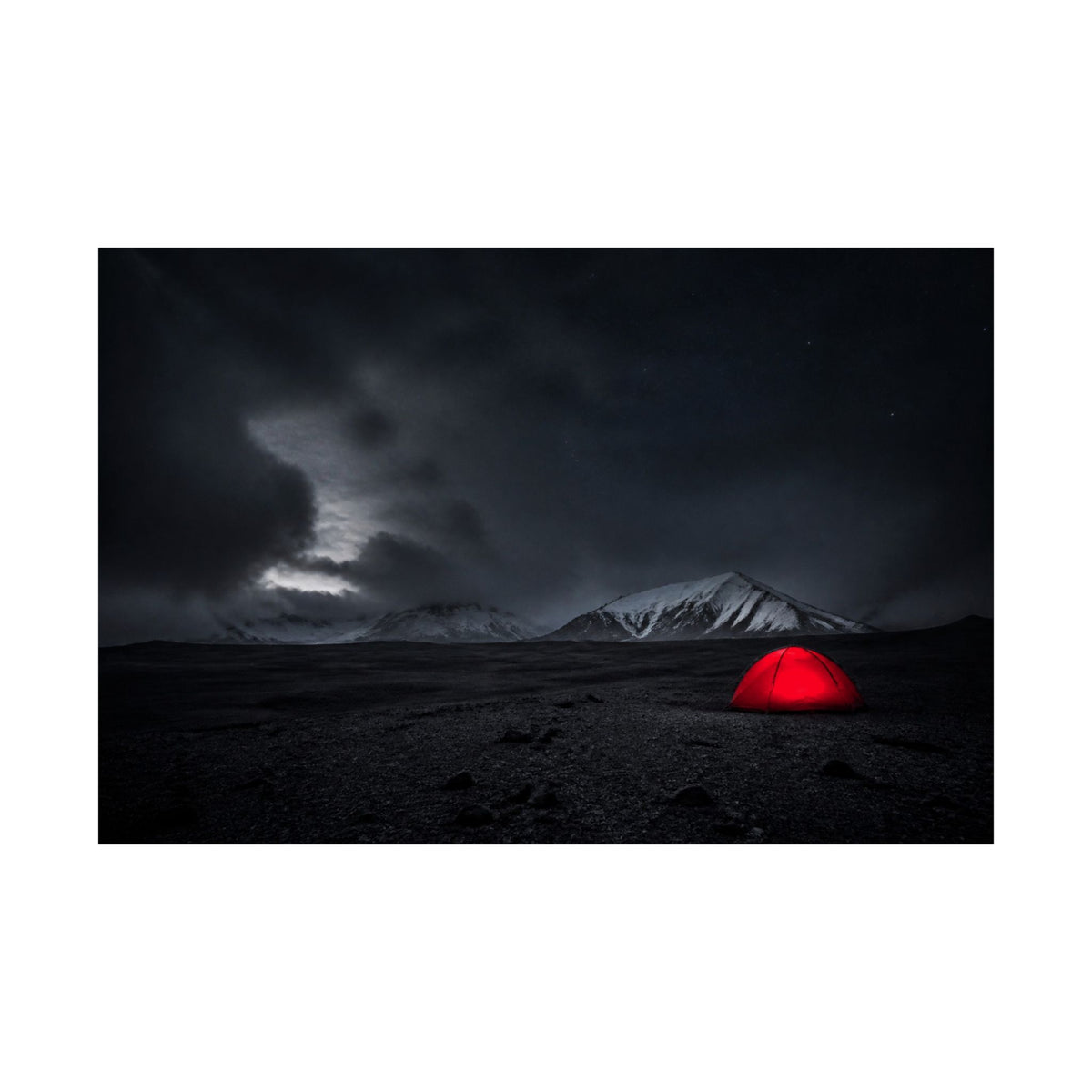 Red Tent - Wall Art Above Bed | Matte Poster (Landscape)
